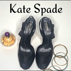 Black Kate Spade Heels with Bow